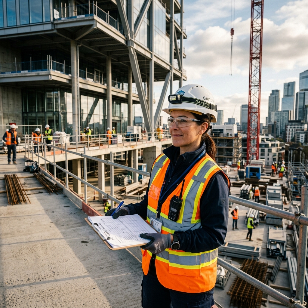 Safety Inspector on Construction Site